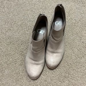 Gianni Bini booties in a size 8. Light brown/beige like color in good condition